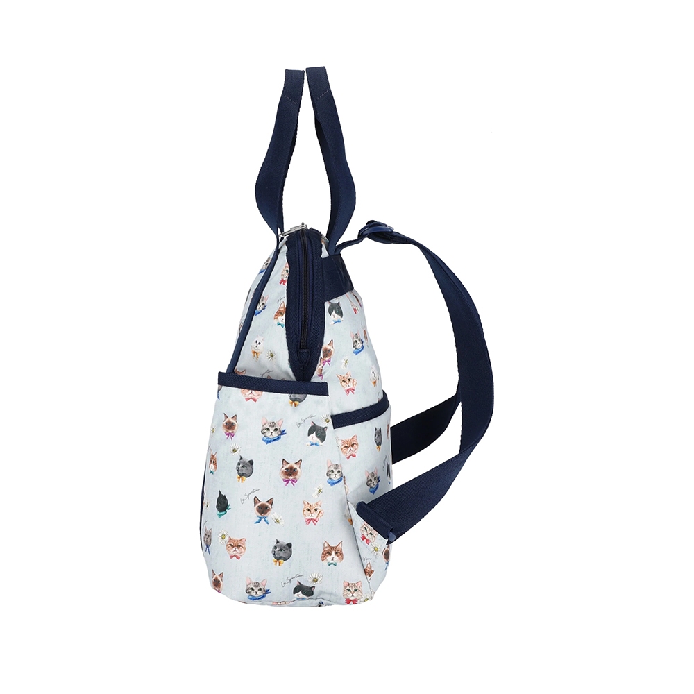 |快速出貨|LeSportsac Double Trouble Backpack 手提兩用 後背包 媽媽包-晴空貓語, , large