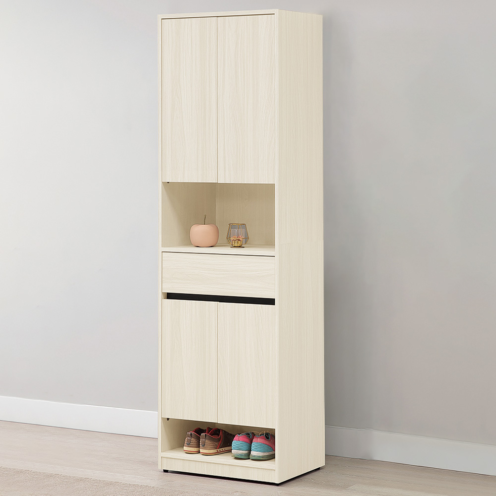 【Hampton 漢汀堡】薩亞白榆木2尺四門中空高鞋櫃, , large