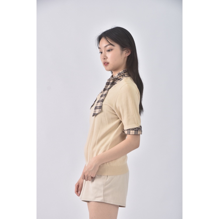 (S) kinloch anderson質感棉質純棉杏色短袖上衣二手衣, , large