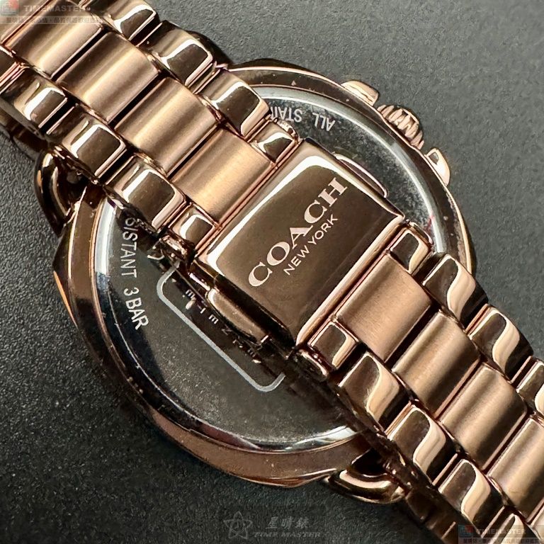 [星晴錶業]COACH手錶,34mm,CH00196銀白色錶面玫瑰金錶殼玫瑰金色精鋼錶帶款, , large
