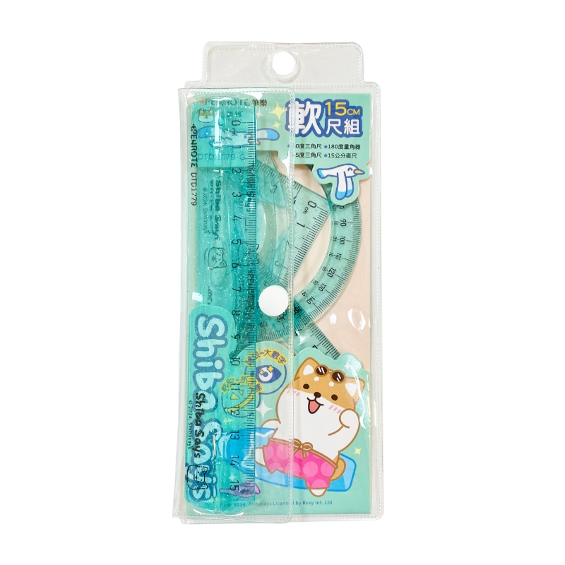 【PENROTE 筆樂】柴語錄15公分軟尺組 綠