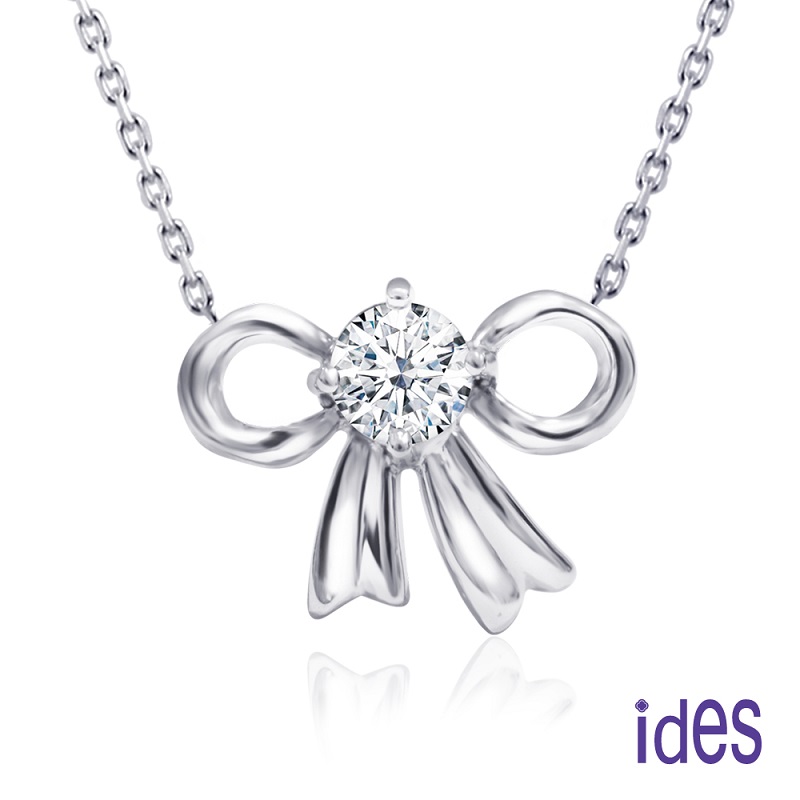 [ides愛蒂思] 設計款30分F/VVS2八心八箭頂級3EX車工鑽石項鍊鎖骨鍊/情繫（2選1）(款式選項請於訂單備註), , large