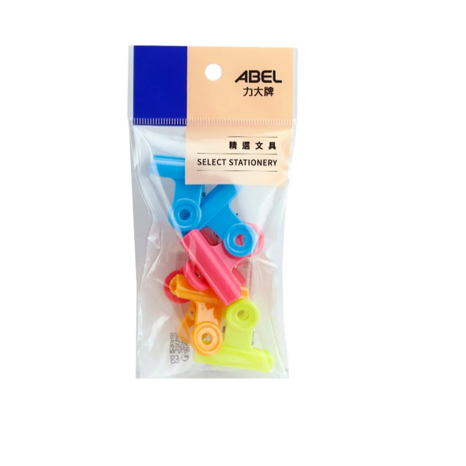 力大牌ABEL 彩色塑膠圓夾(多款)46222-32mm, , large
