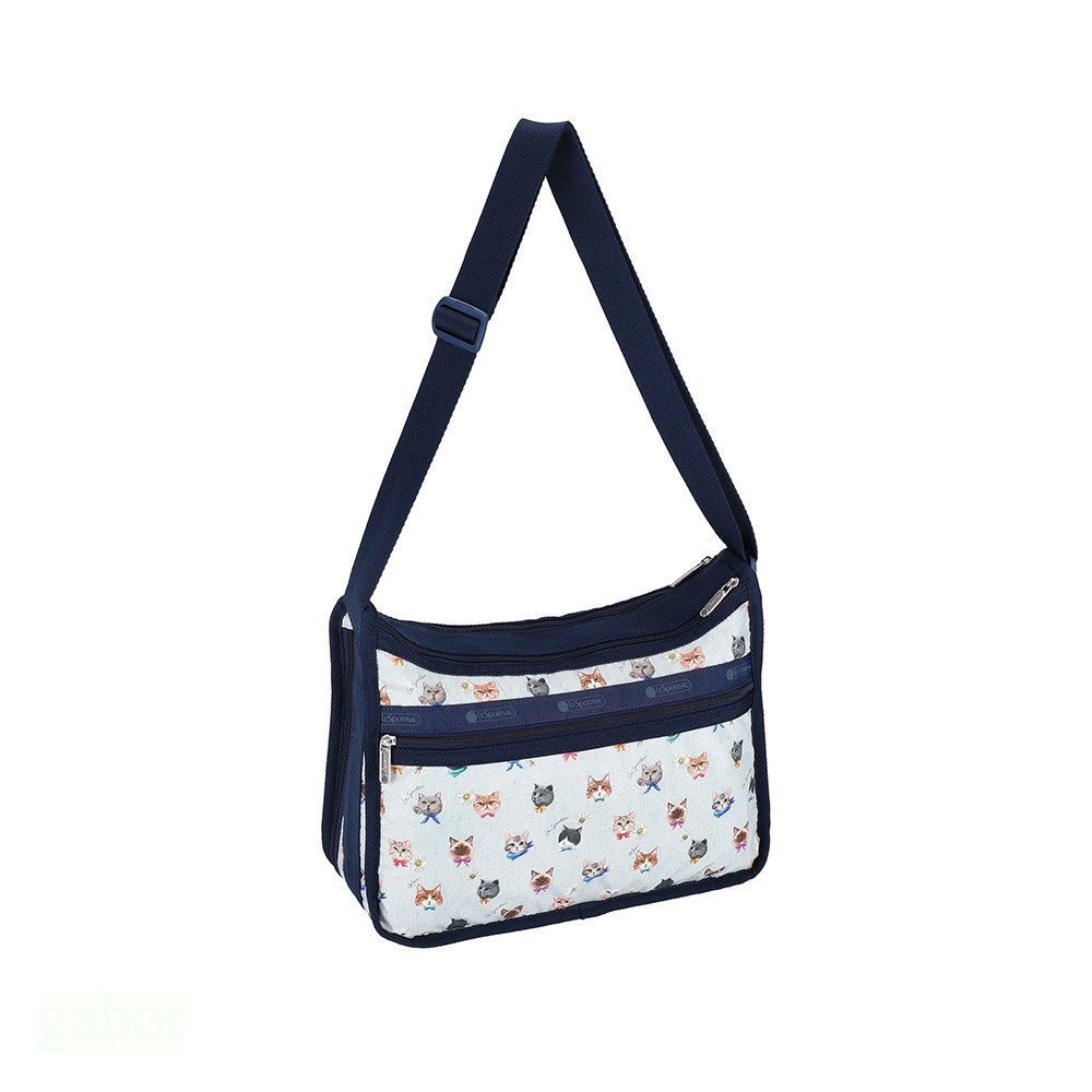 LeSportsac Deluxe Everyday Bag 奢華斜背包 送禮-晴空貓語, , large