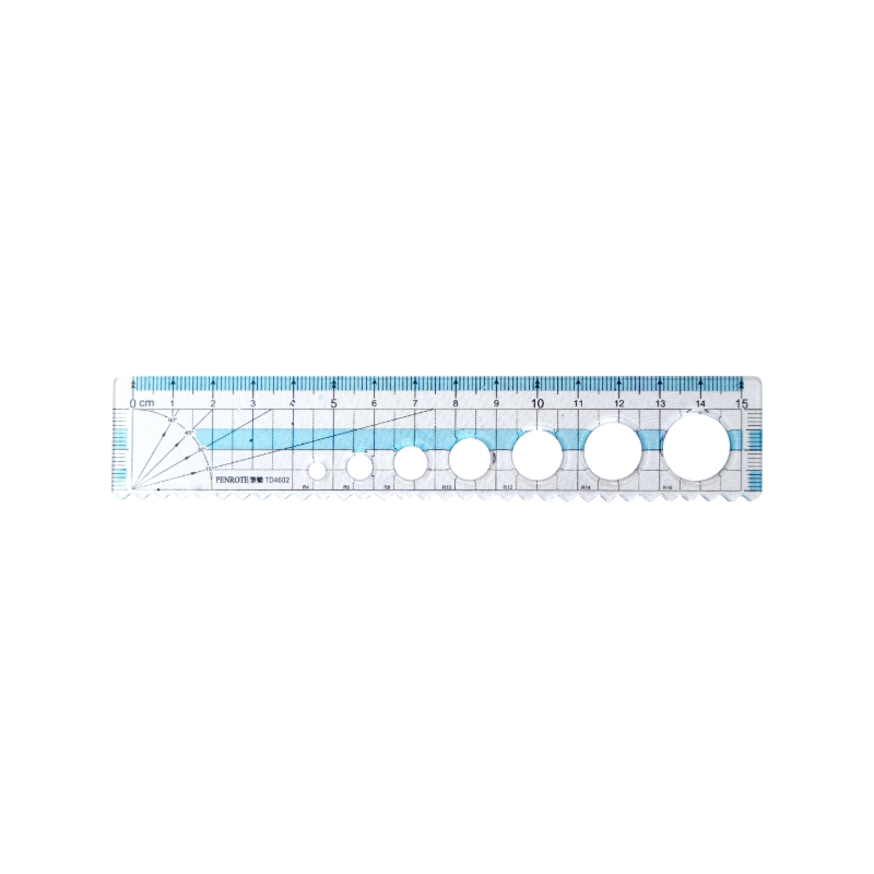 15cm Wave Edge Stencil Ruler, , large