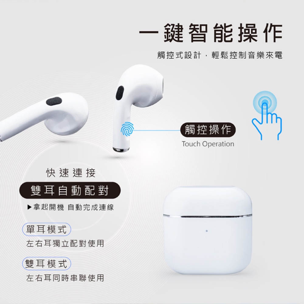 E-BOOKS SS48 Classic True Wireless Bluetooth 5.3 Headphones High-quality stereo sound waterproof IPX4 call music in one, , large