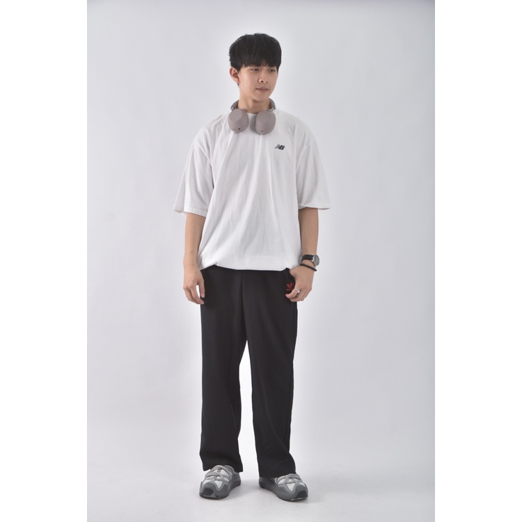 (L) 【范姜彥豐私服】adidas高腰男裝運動棉質直筒黑色長褲二手衣, , large