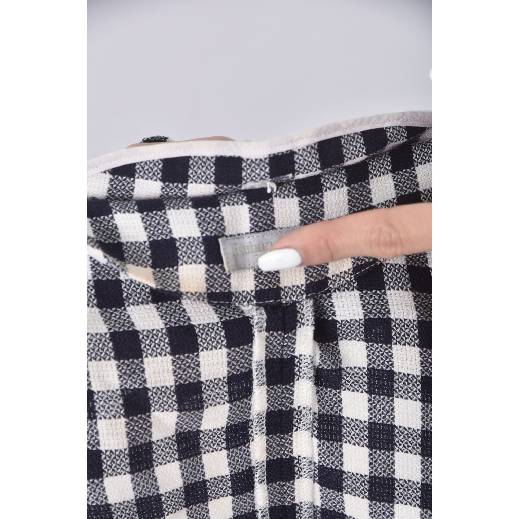 (S) ruban d or格紋排扣珍珠紫色外套二手衣, , large
