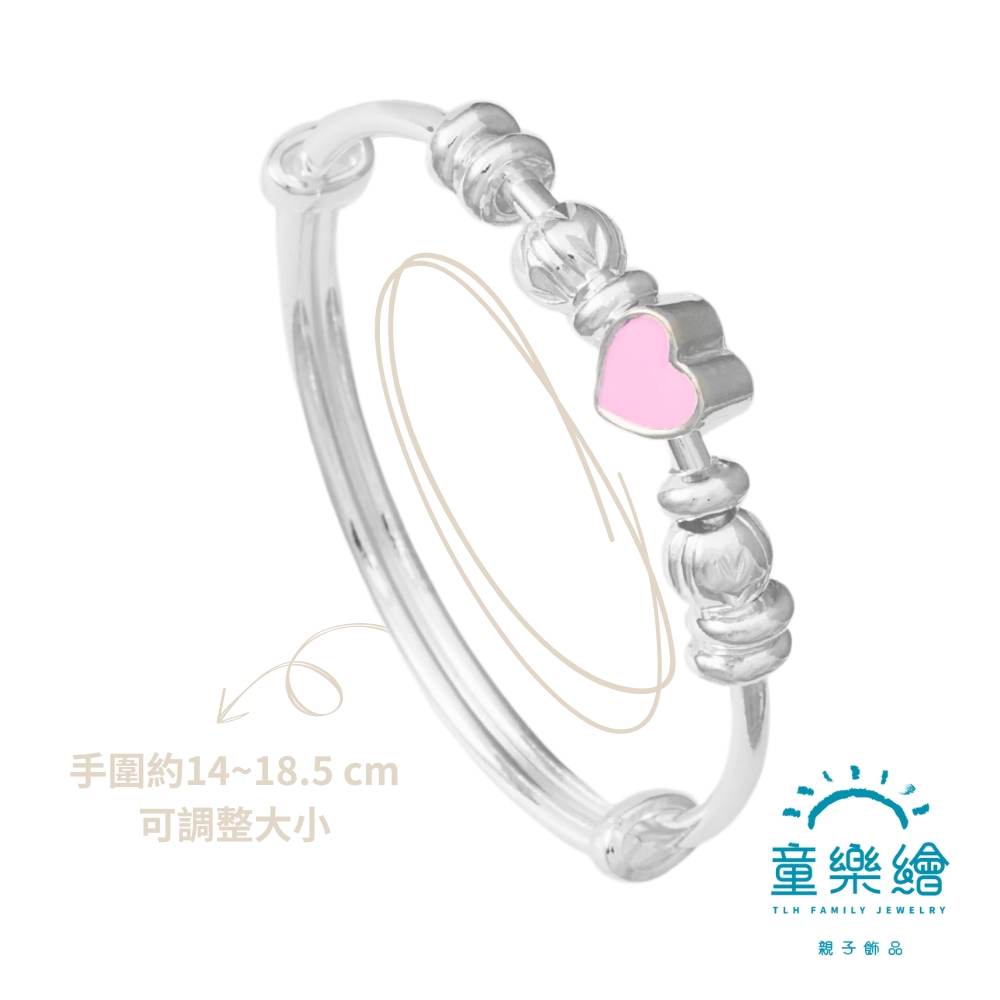 【童樂繪金飾】兒童純銀手鐲手環 觸及真心 (彌月銀飾 滿月禮 寶寶足銀), , large