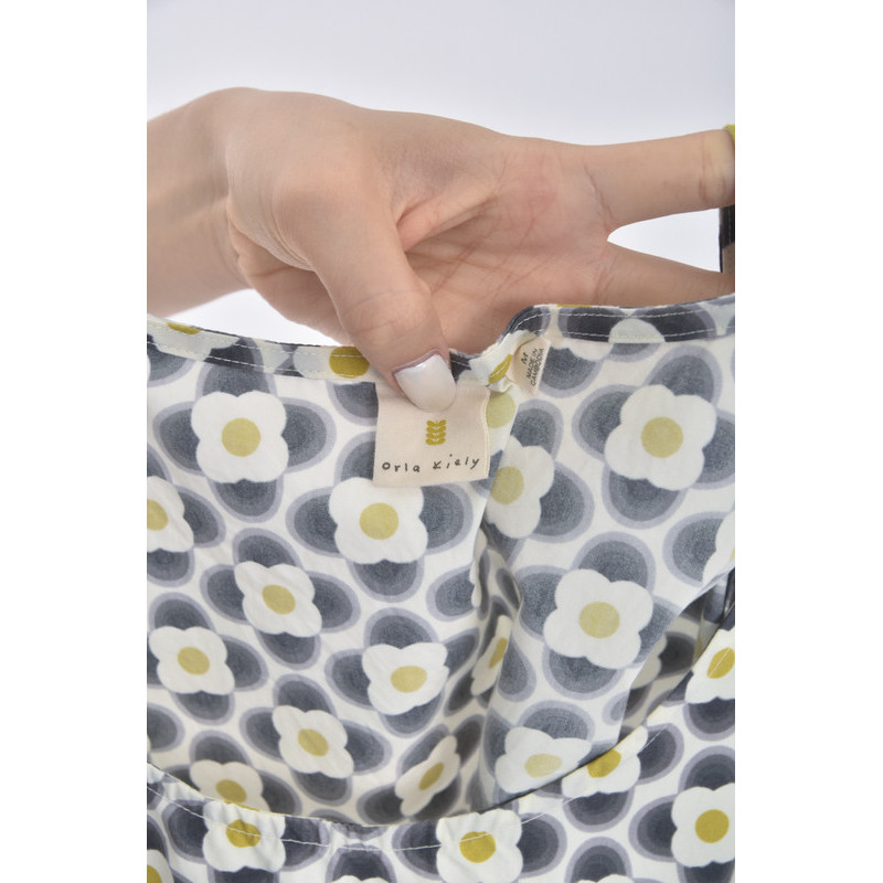 (S) orla kiely質感無袖花紋藍色洋裝二手衣, , large