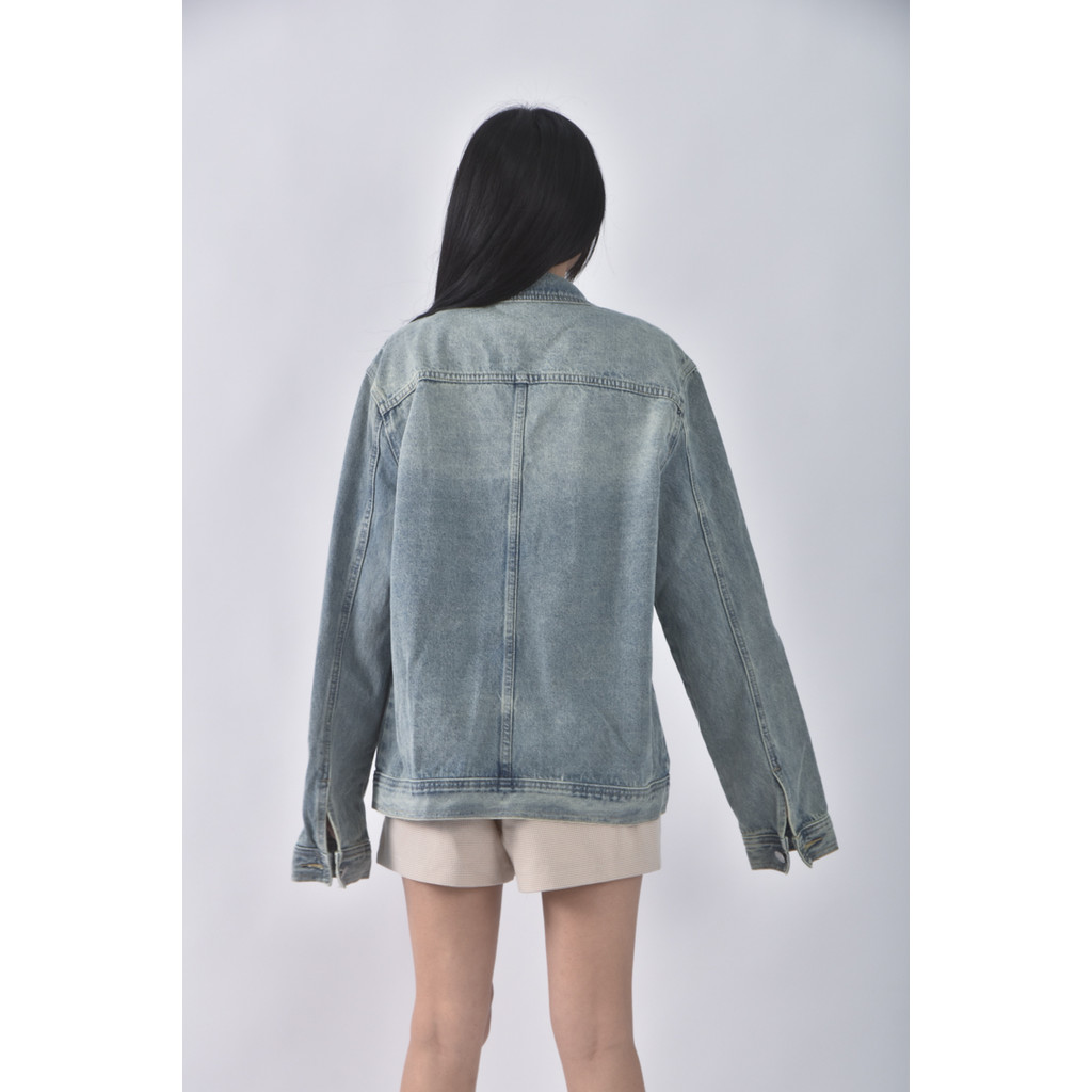 (S) jeans丹寧牛仔質感藍色外套二手衣, , large