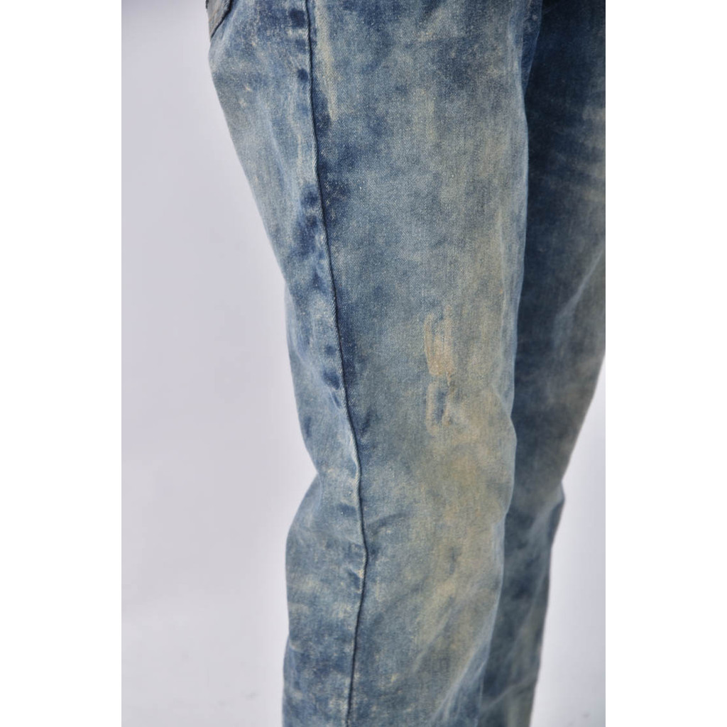 (2XL) diamond cut丹寧牛仔棉質亮片星星復古藍色長褲二手衣, , large