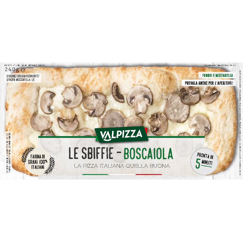 義大利VALPIZZA長型蘑菇披薩-效期至2024/8/31