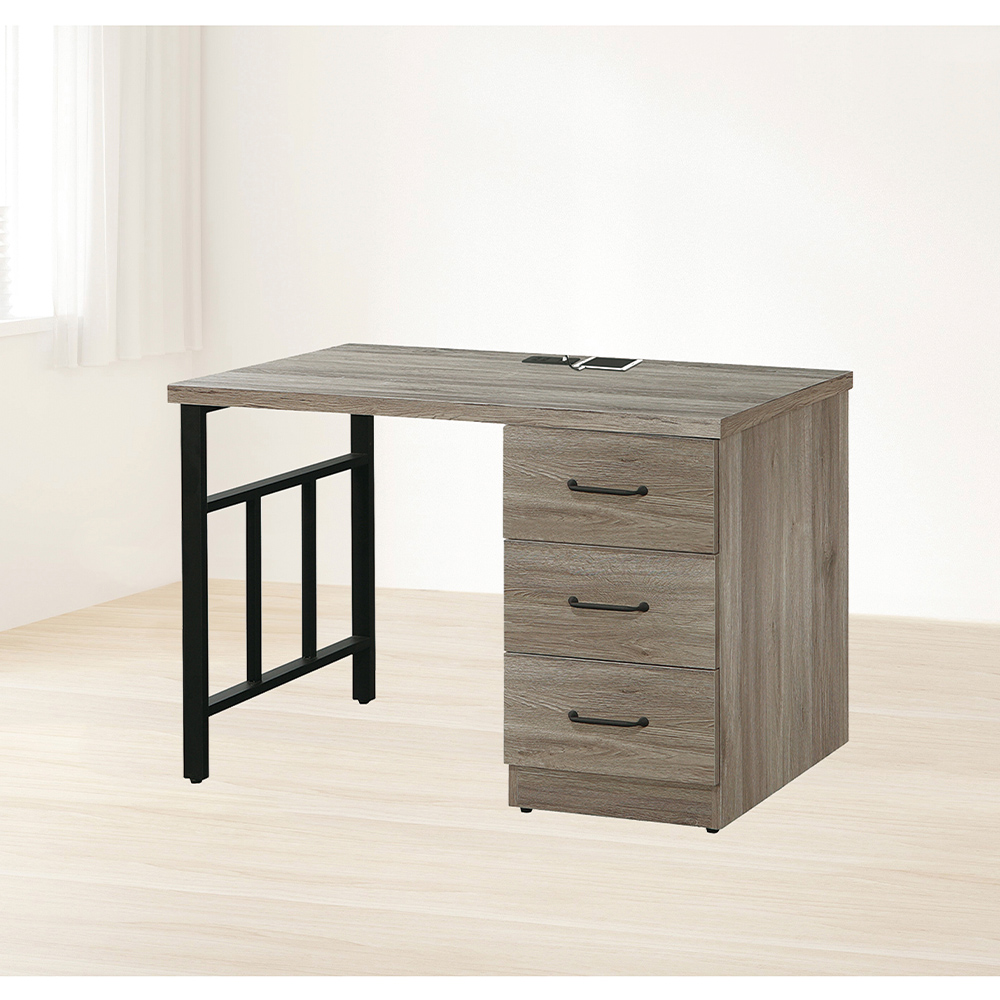 【唯熙傢俱】艾妲灰橡色4尺書桌, , large