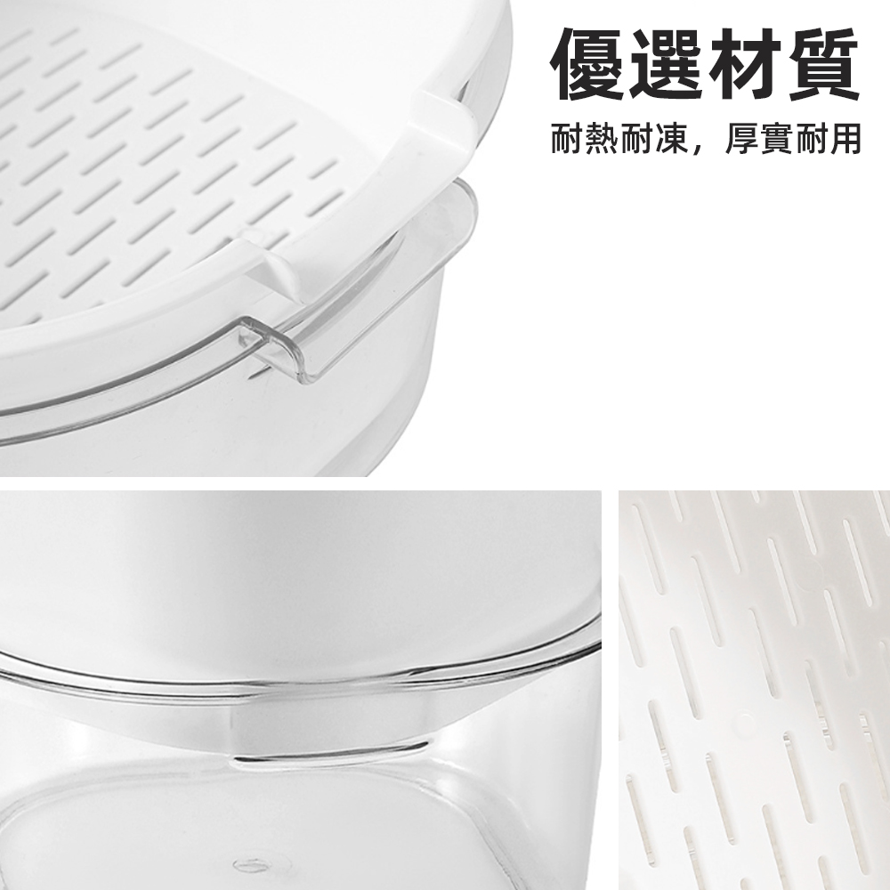 【上手家居】三層疊加洗菜籃 三層(廚房用品/洗菜瀝水盆/洗菜盆/濾水籃/多層瀝水籃), , large