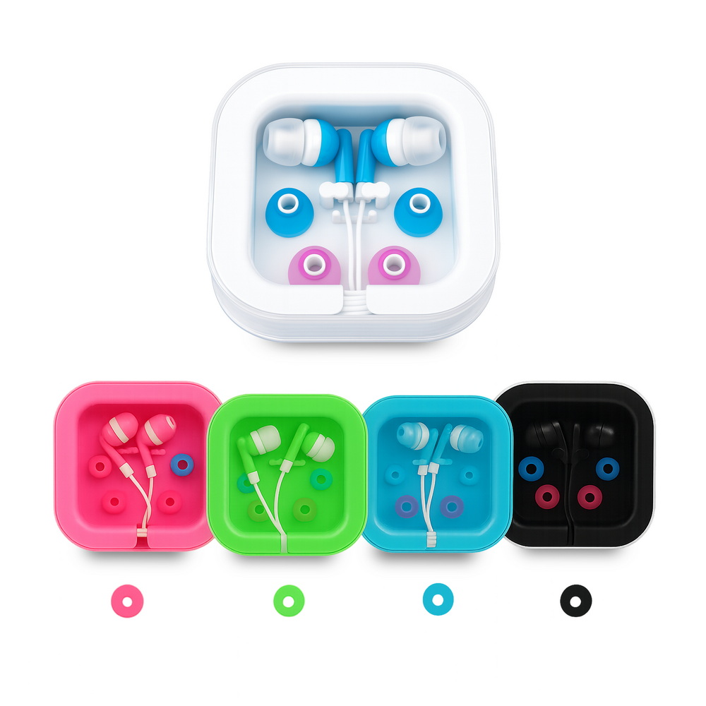 Pack of 5 ER1 Sound Pulse Wired 3.5mm Stereo Earphones (Random Color), 顏色隨機出貨, large
