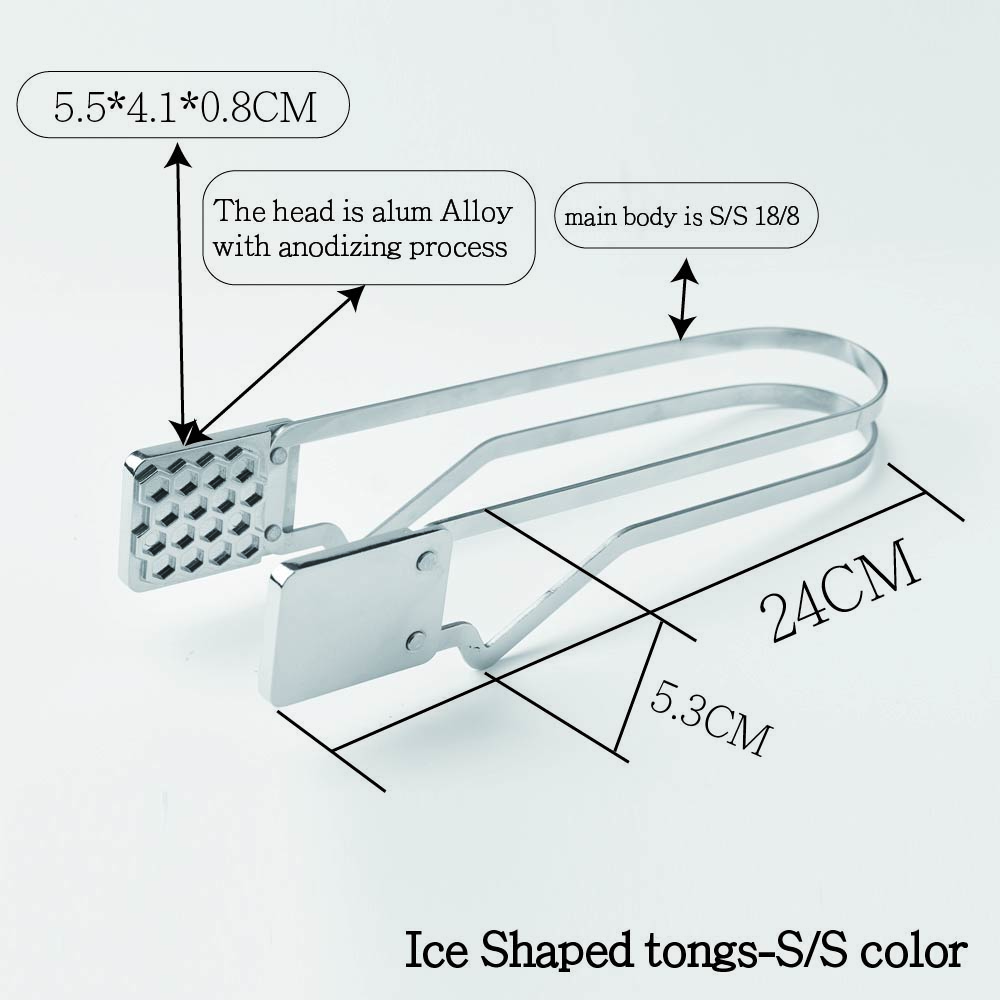 [巴果果]304不鏽鋼蜂巢防滑冰夾 吧檯冰塊夾 飲料夾 耐用不生鏽SAPB-01-01-1, , large