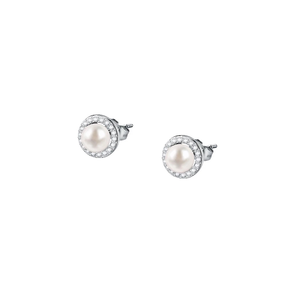 【MORELLATO】PERLA 925純銀典雅珍珠耳環 SAER51, , large