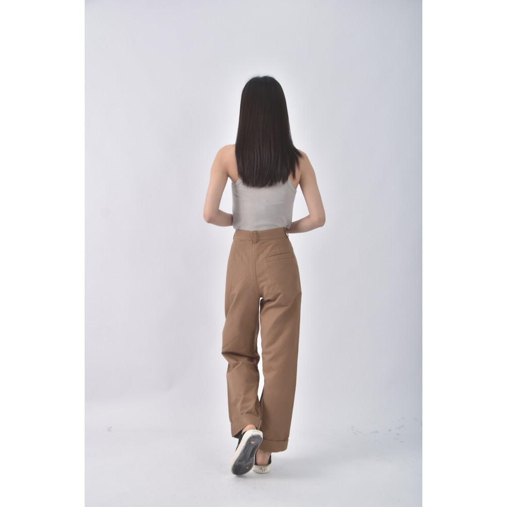 (XL) cos高腰寬鬆棕色長褲二手衣, , large