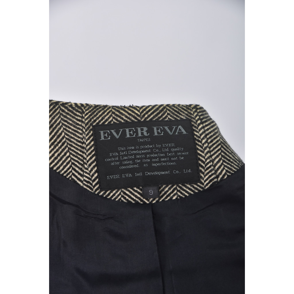(S) ever eva條紋黑色外套二手衣, , large
