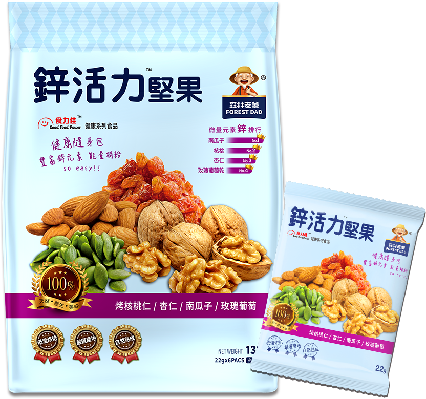 [長榮生醫]食力佳森林老爹每日活力堅果(鋅活力堅果) X3袋, , large