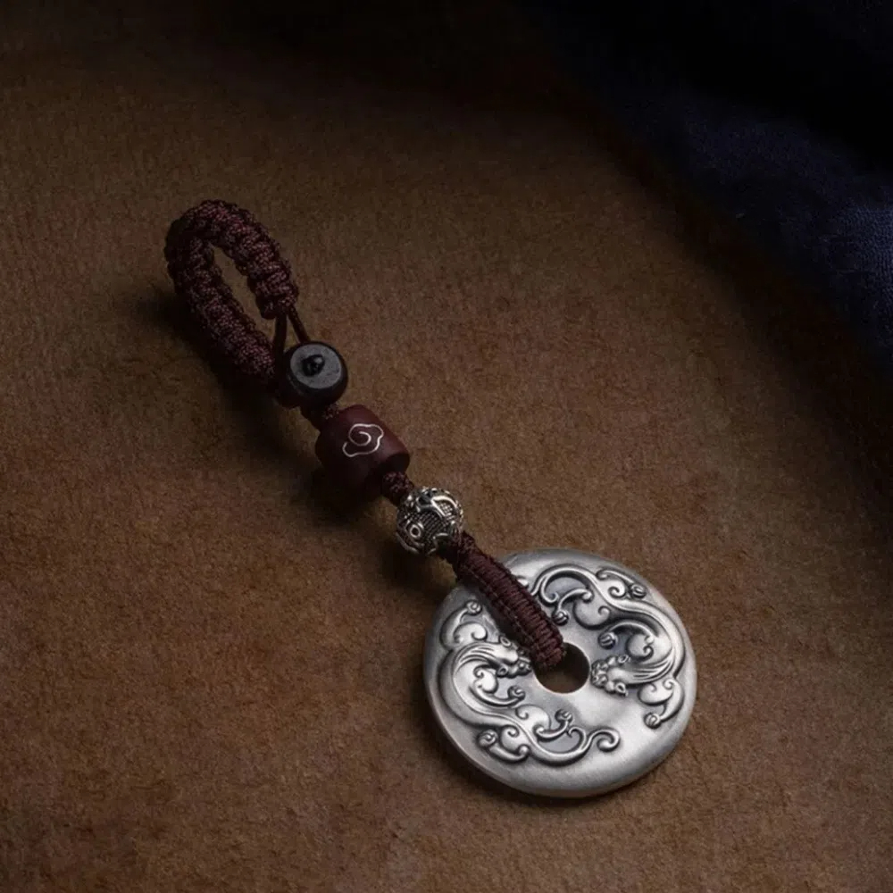 【A&R】雙貔貅平安扣掛飾鑰匙圈 , , large