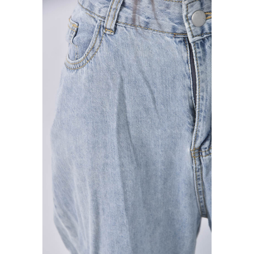 (3XL) ob高腰棉質純棉藍色長褲二手衣, , large