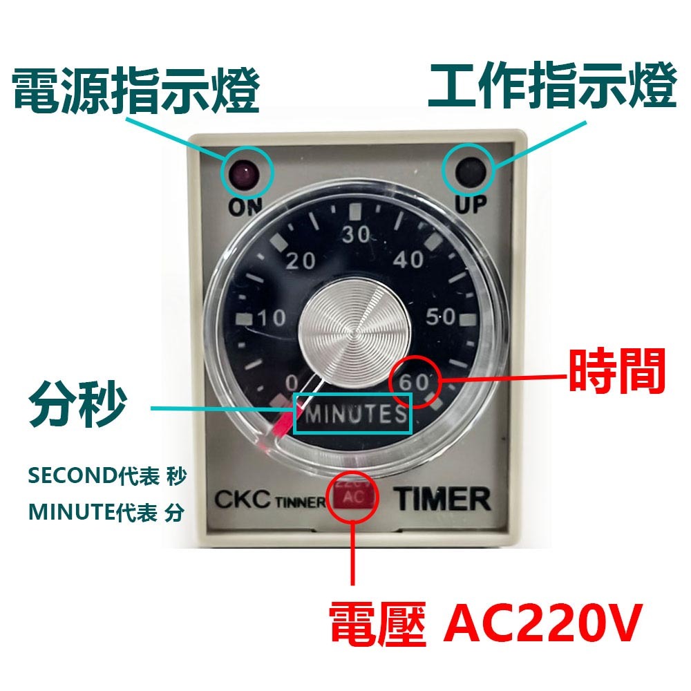 CKC tinner超級時間繼電器AH3-3 220V 10秒, , large