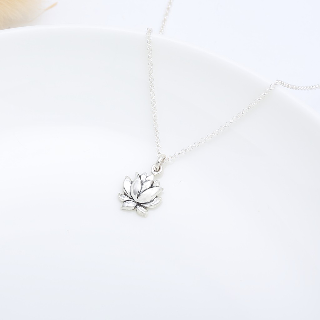 【Angel & Me】Love Lotus s925 sterling silver necklace Valentine Day gift, , large