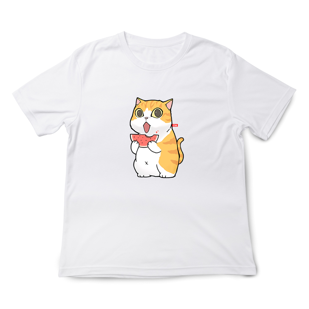 JZ TEE Cat - Eating Watermelon Graphic Tee, , large