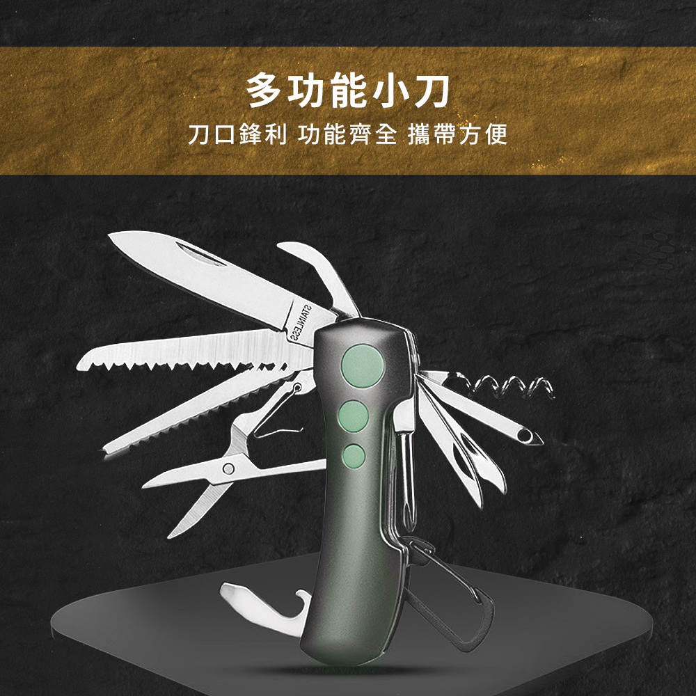 【金永利鋼刀】420不鏽鋼 15合一多功能萬用 折疊瑞士刀 露營用刀, , large