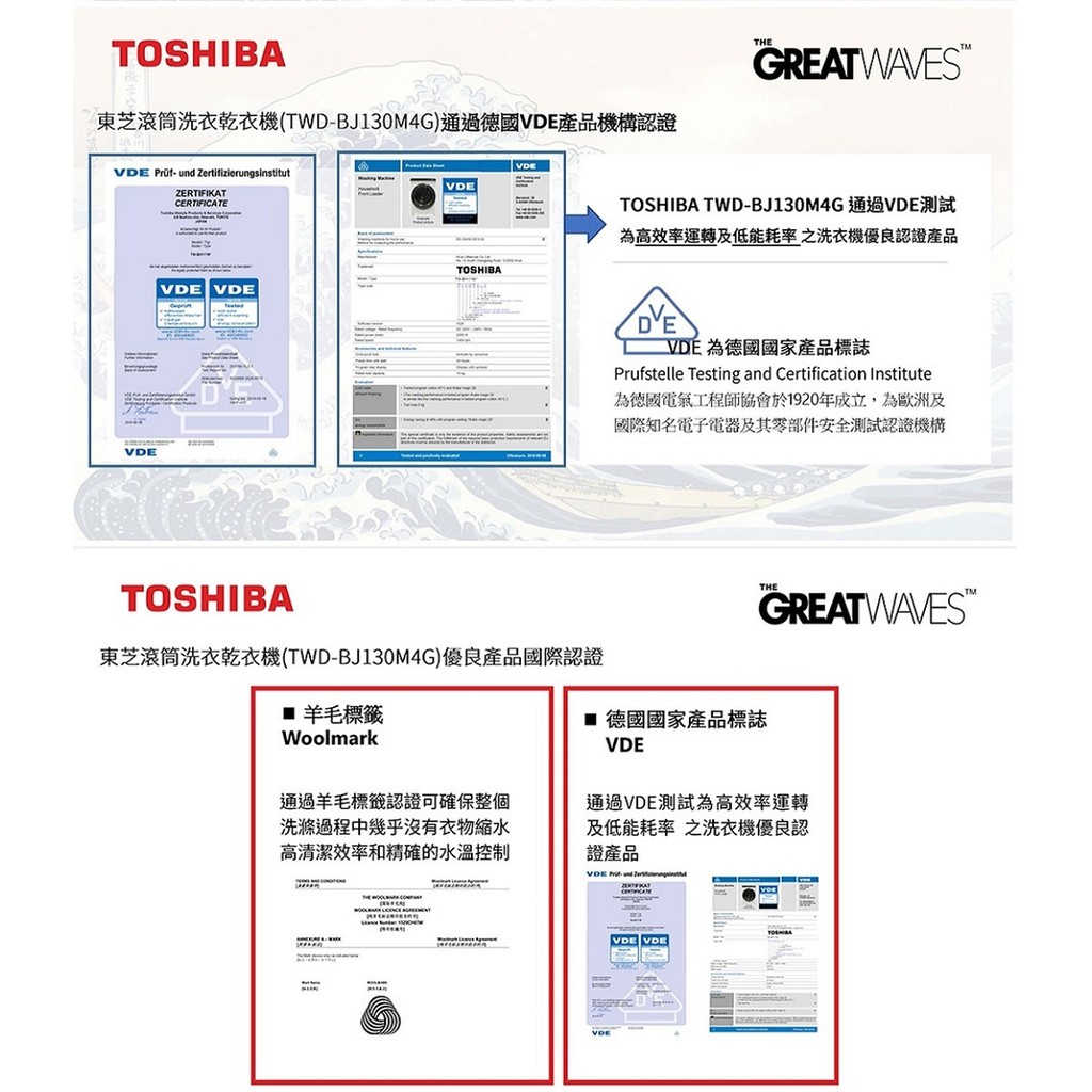 TOSHIBA 東芝 12公斤 變頻滾筒洗脫烘洗衣機 TWD-BJ130M4G, , large