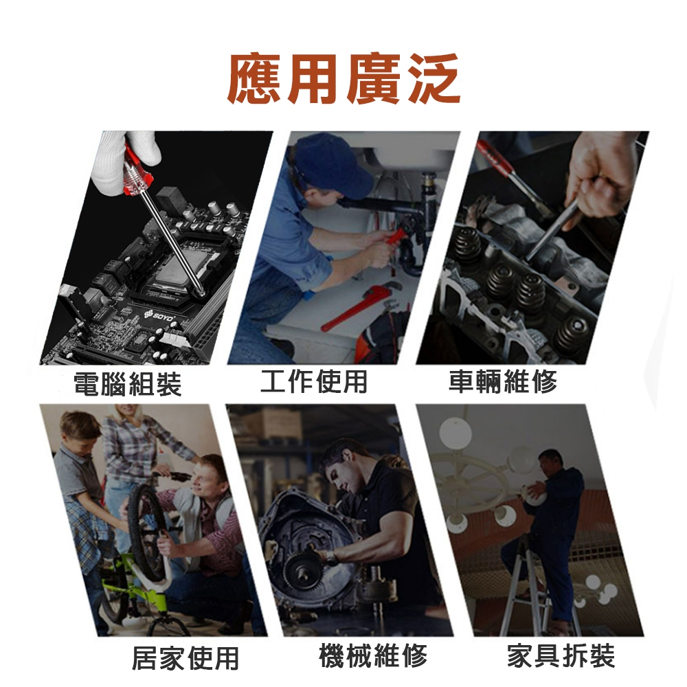 彩條螺絲起子 2入組 短柄起子套組, , large