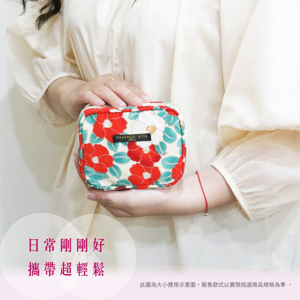 日本製 【Passage Bois】櫻桃 大開口面紙化妝包, , large