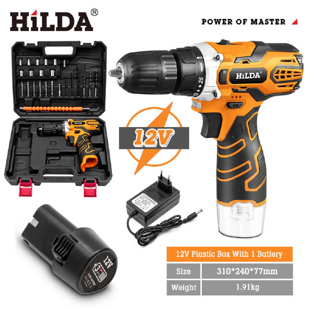 【HILDA】希爾達電動工具 12V 家用配備 單電電鑽起子機 HL12-1H, , large
