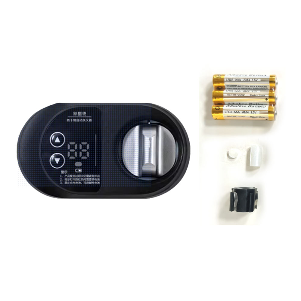 Gas stove timer shut-off valve left side, , large