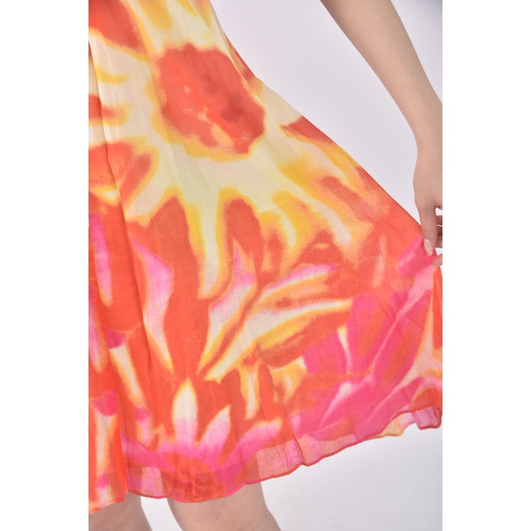 (S) iroo質感花紋橘色洋裝二手衣, , large