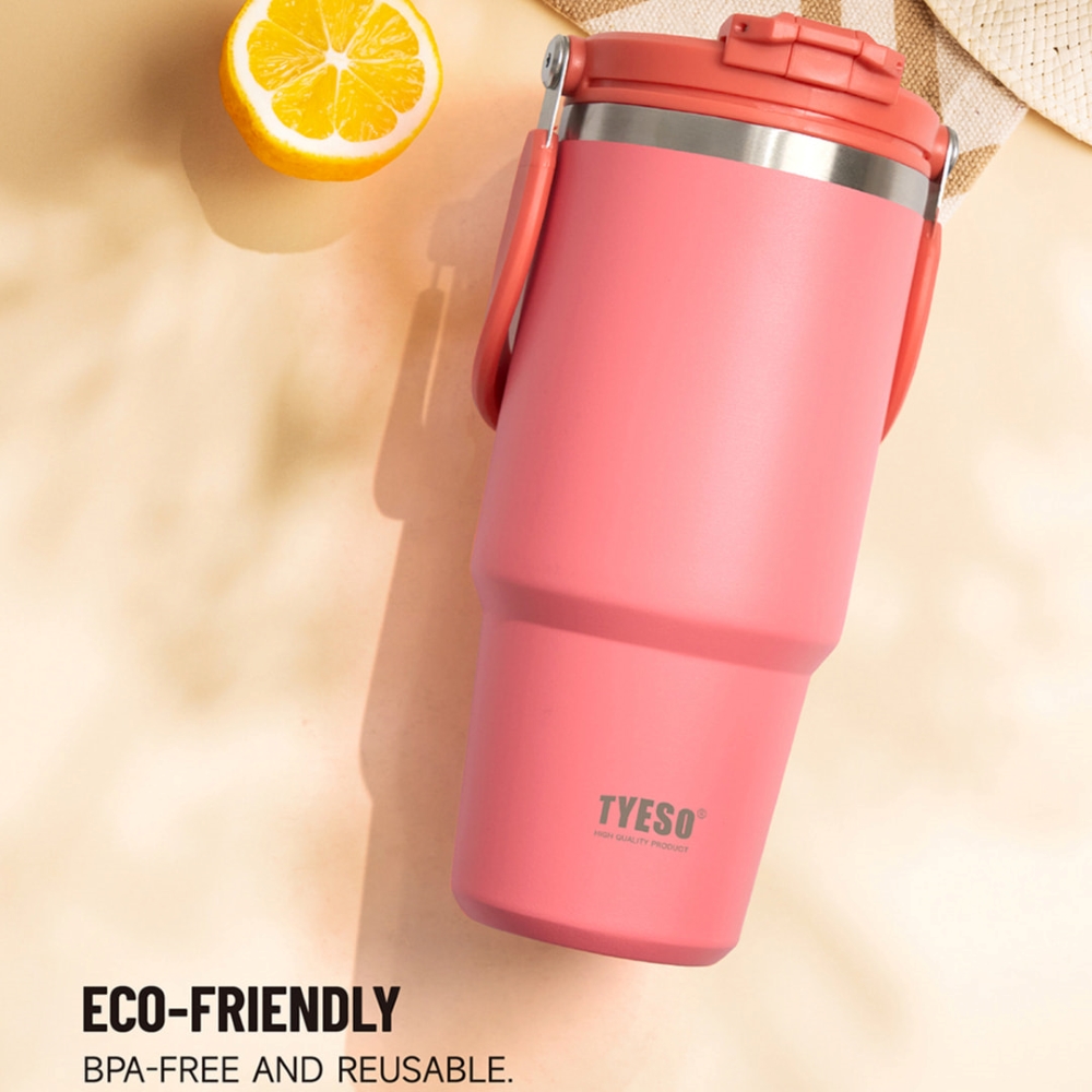 【H&R安室家】TYESO泰碩  304不鏽鋼雙飲保溫杯900ml(H37), , large