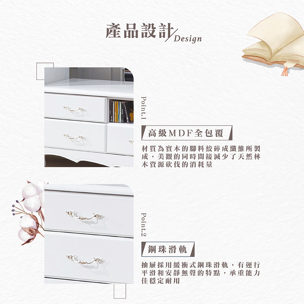 【Hampton 漢汀堡】伊卡潔歐風6尺長櫃, , large