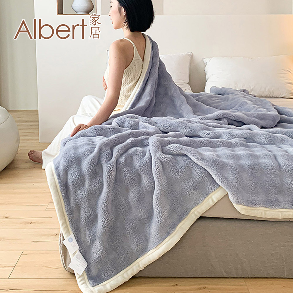 【Albert bedding】Rabbitblanket_DoveGray, , large