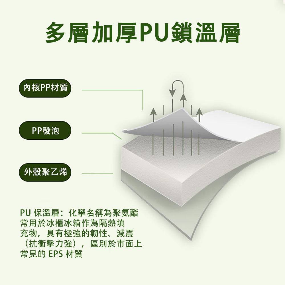 Essential for camping: 5.5L large-capacity green insulated box (outdoor cooler, 5.5L insulated box, 48-hour cooling, food-grade insulated box), , large