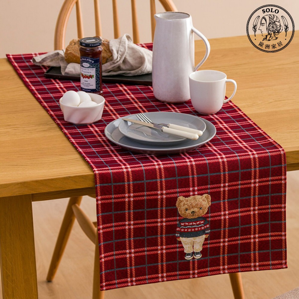 【SOLO Vintage】LCW Home 45x120cm Teddy Tablecloth Table Mat Placemat Made in Turkey