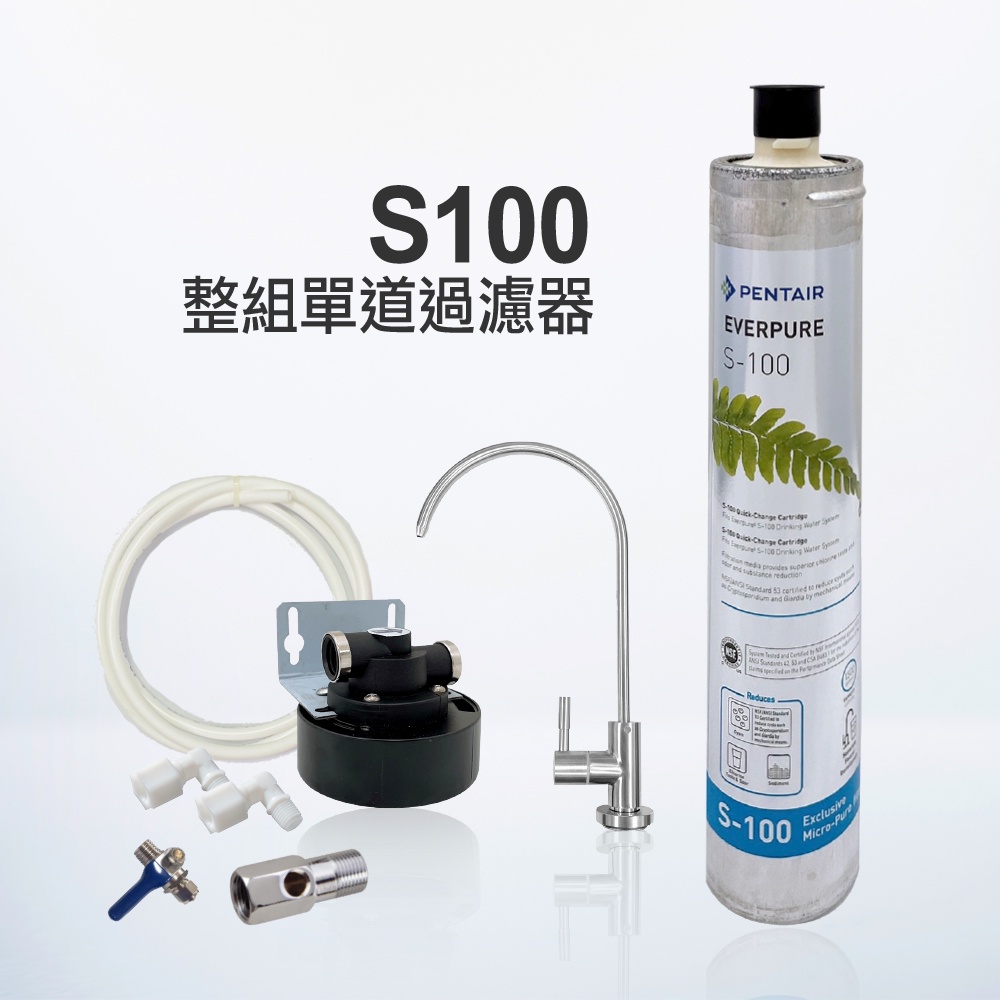 【麗水生活】EVERPURE 愛惠浦S-100愛惠浦單道過濾器-美國原裝進口濾心 餐飲業界首選(整組), , large