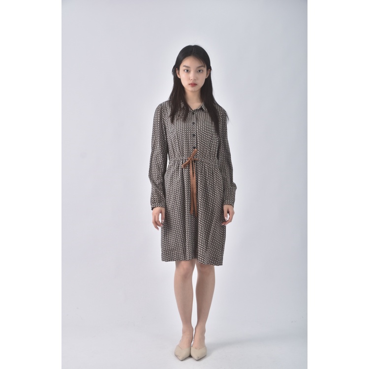 (S) epaanouir質感棉質條紋黑色洋裝二手衣, , large