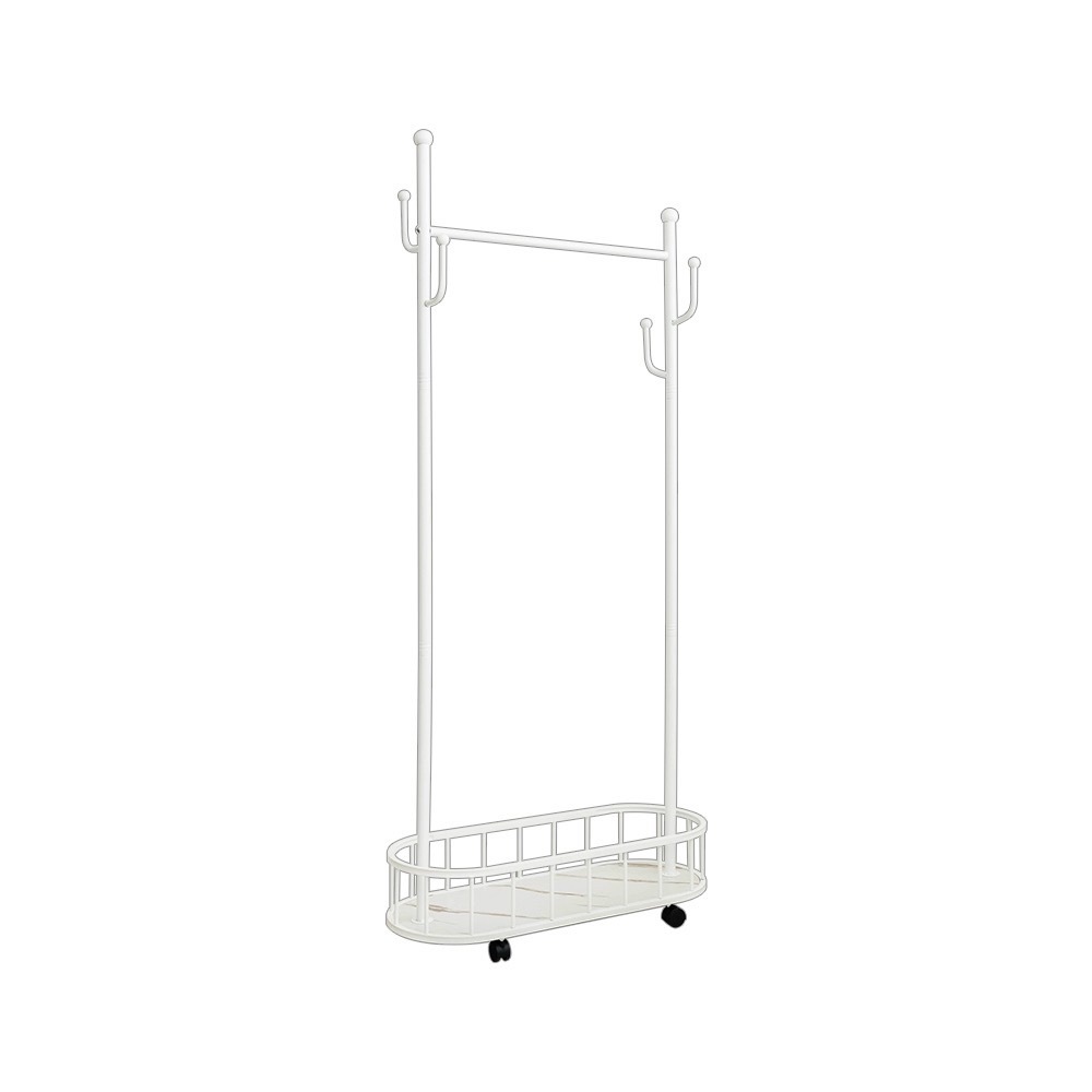 【Y HOUSE】Light luxury coat and hat rack, functional clothes hanger, floor-standing clothes hanger, open clothes hanger - white