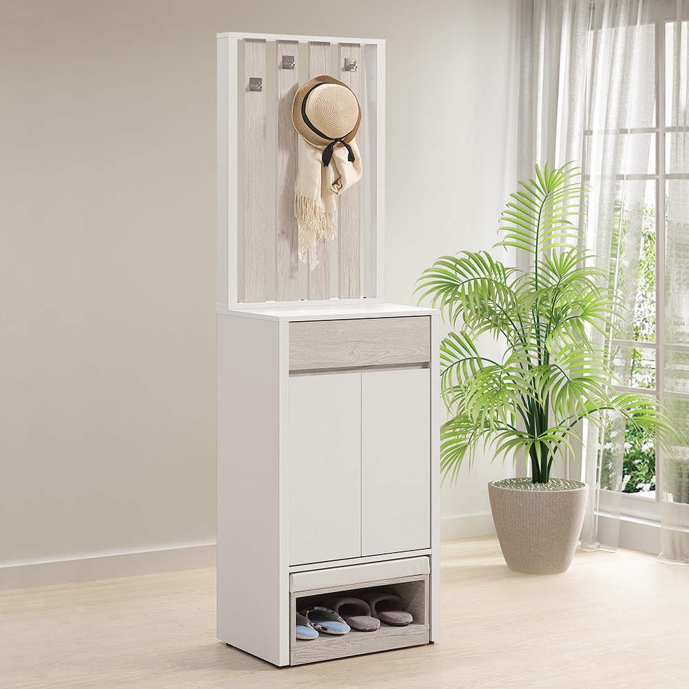 【唯熙傢俱】紀薇橡木雙色2尺屏風鞋櫃, , large