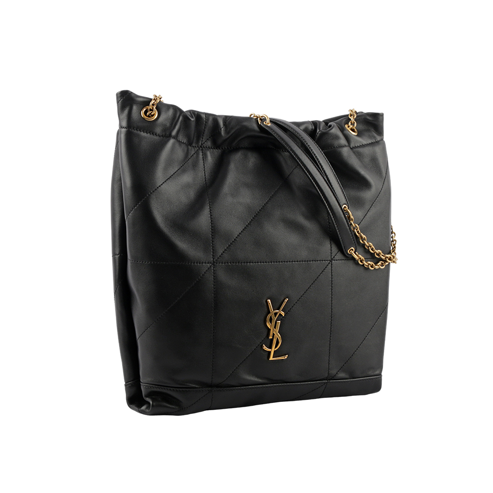 YSL Jamie 4.3 菱格紋小羊皮附小袋肩背包/黑色, , large
