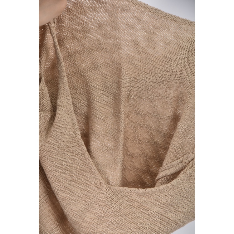 (S) yifan韓牌質感無袖杏色上衣二手衣, , large