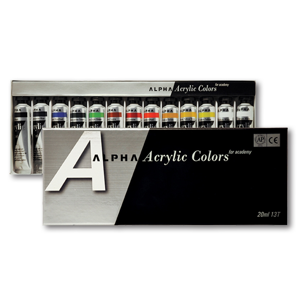 普思AP 【ALPHA】銀級壓克力顏料20ML/50ML24色20ML, , large