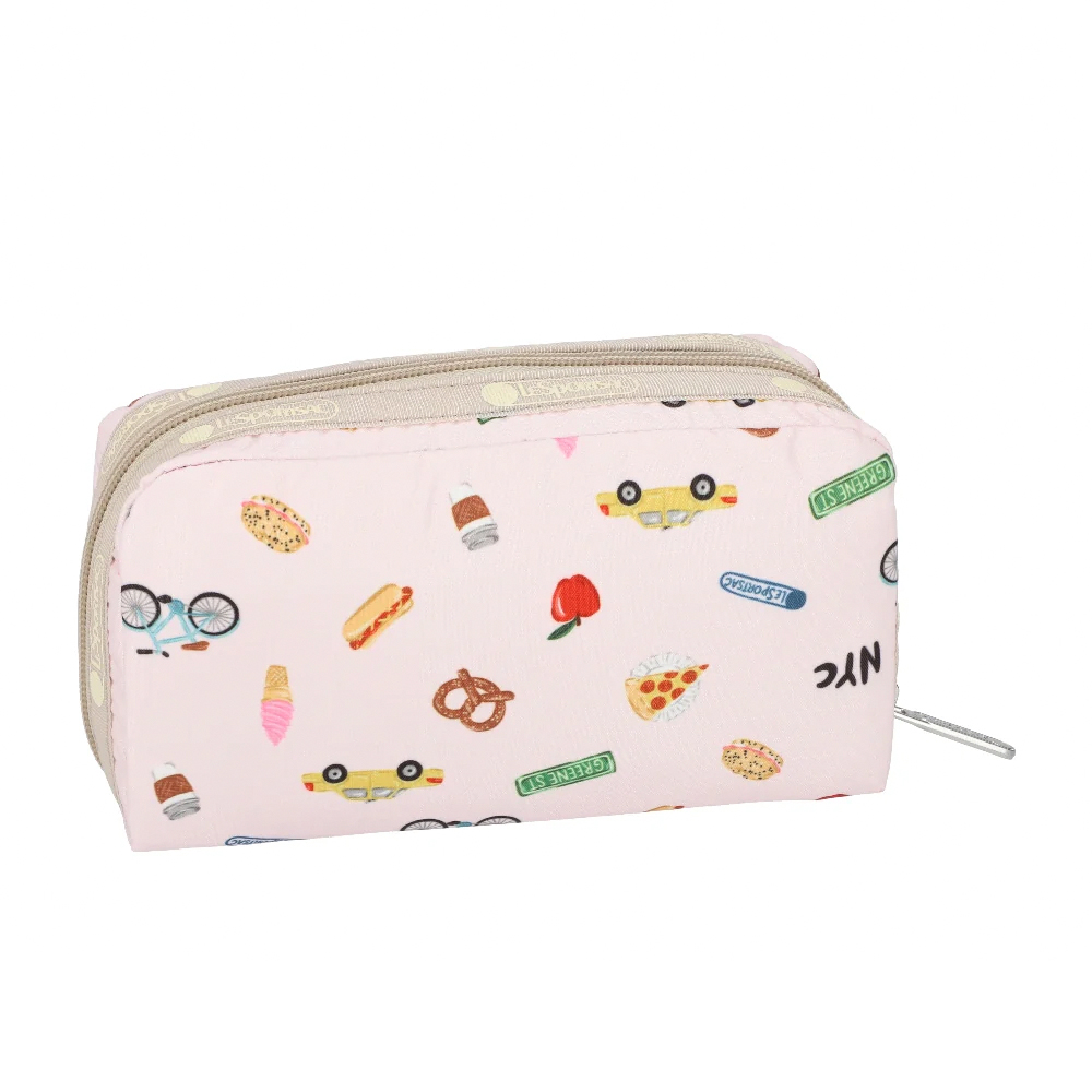 Lesportsac Rectangular Cosmetic 長形化妝包 收納包 女包(紐約城市插畫), , large